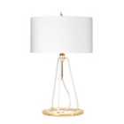 Ferrara Table Lamp White and Polished Gold