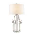 Stella 1 Light Table Lamp Distressed Silver