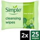Simple Cleansing Face Wipes Biodegradable 50 per pack