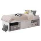 Low Single 3Ft Cabin Bed Open White
