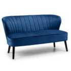 Julian Bowen Coco 2 Seater Sofa Blue Velvet
