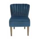 LPD Furniture Bella Accent Chair Crushed Velvet Midnight Blue