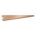 Rothley Twin Slot Shelving Kit In Bright Copper 8 Inch Brackets And 78 Inch Uprights