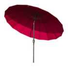 Outsunny 2.4m Round Curved Adjustable Parasol Outdoor - Red