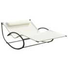 Outsunny Hammock Chair Sun Bed Rock Seat - Cream