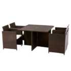 Royalcraft Nevada 4 Seater Cube Set - Brown