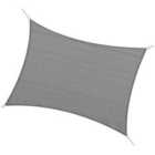 Outsunny 4 X 3M Sun Shade Sail Rectangle Canopy Uv Protection - Charcoal Grey