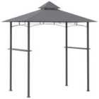 Outsunny Outdoor Double-tier Bbq Gazebo Shelter Grill Canopy Barbecue Tent Patio - Grey