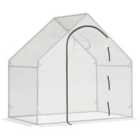 Outsunny Walk-in Portable Greenhouse Mini Grown House Steel Frame Window - White