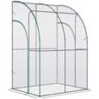 Outsunny 143x118x212cm Walk-in Lean To Wall Greenhouse