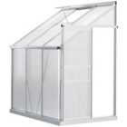 Outsunny 6x4Ft Lean To Polycarbonate Greenhouse