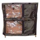 Charles Bentley Two Storey Rabbit Hutch with Tray - Grey