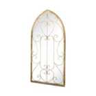 Mirroroutlet Home & Garden Lancaster Metal Leaf Arch Shaped Decorative Window Opening Garden Mirror 100Cm X 50Cm