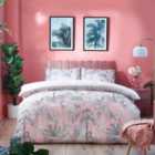Furn. Colony Palm King Duvet Cover Set Cotton Pink