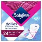 Bodyform Extra Long Pantyliners 24 per pack