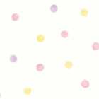 Holden Decor Watercolour Polka Dots Pink / Yellow Wallpaper