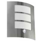 Eglo City Outdoor Wall Light Stainless-steel With Sensor