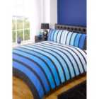 Single Soho Stripe Duvet Set Blue