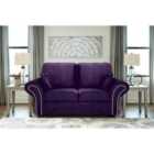 Oakana Luxury Plush Velvet 2 Seater Sofa Purple