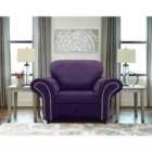 Oakana Luxury Plush Velvet Armchair Purple