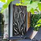 Mirroroutlet Amarelle Extra Large Metal Flame Design Decorative Garden Screen 180Cm X 90Cm