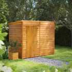 8X4 Power Overlap Pent Windowless Shed