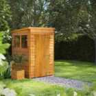 4X4 Power Overlap Pent Windowless Shed