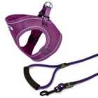 Bunty Voyage Harness Small Purple and Clip-on Rope Lead Medium Purple