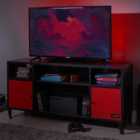 Mesh-Tek Media Gaming Unit TV Unit Red And Black