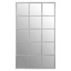 Premier Housewares Descartes Large Wall Mirror - Silver Metal