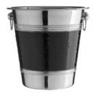 Interiors By Ph Champagne/Wine Hammered Band Bucket - Black