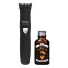 Wahl WAH9865805 Rechargeable Trimmer And Beard Oil Gift Set - Black