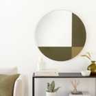 Elements Coloured Glass Round Wall Mirror