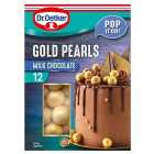 Dr. Oetker 12 Milk Chocolate Gold Pearls Cake Decorations 36g