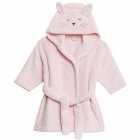 M&S Bunny Hooded Robe, 0-3 Years, Pink