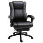 Vinsetto Executive Home Office Chair High Back Recliner With Foot Rest Black