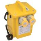 Draper 3.3kVA 230V to 110V Portable Site Transformer - Yellow