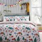 Furn. Christmas Together Double Duvet Cover Set Cotton Polyester Multi