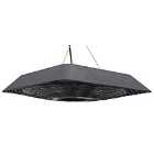 Outsunny 2000W Patio Electric Ceiling Hanging Haloge Heater - Black