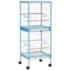 Pawhut 2 In 1 Large Bird Cage With Slide-out Trays - Blue