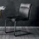 Crossland Grove Waithe Leather Chair Antique Ebony 520X660X880mm