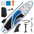 Outsunny 10Ft Inflatable Paddle Stand Up Board Adjustable Paddle Non-slip Deck White, Blue, Black