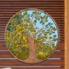 MirrorOutlet Chelsea Metal Round Shaped Bronze/Colour Tree Garden Mirror 80cm x 80cm