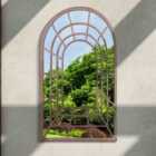 MirrorOutlet Harrogate Metal Arch Shaped Garden Mirror