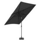 Livingandhome 2x3m Patio Traditional Parasol With Square Base - Black