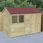 Forest Garden Timberdale T&G Pressure Treated 10x6 Reverse Apex Shed