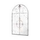 Mirroroutlet Hoem & Garden Metal Arch Shaped Decorative Window Opening Garden Mirror 102Cm X 61Cm