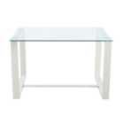 Madison 6 Seater Rectangular Dining Table, Glass Top