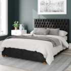 Aspire Monroe Upholstered Ottoman Bed Kimyo Linen Charcoal