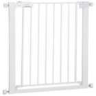 Pawhut Metal Pet Safety Indoor 75-82cm Gate - White
